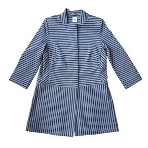 Cabi Dappled Striped Car Coat jacket   Concealed Button Womens  Size S